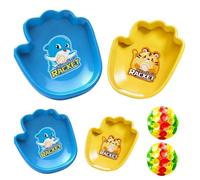 sunVigorous Ventosas Juego de Captura Set, Juego de Lanzamiento con 2 Paletas & 1 Pelota, Juguete de Habilidad Resistente, Interior y Exterior para Jardín, Playa y Niños 3+ (Cuatro Raquetas)