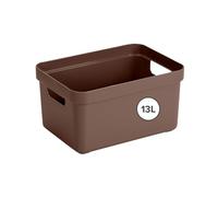 Sunware Sigma Home Caja De Almacenamiento 13L marrón - 35x24,6x18,3cm - caja organizadora plastico hogar