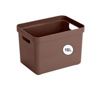 Sunware Sigma Home Caja De Almacenamiento 18L marrón - 35x24,6x24,3cm - caja organizadora plastico hogar