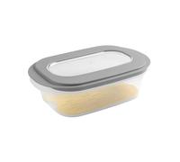 Sunware Sigma Home Quesera 2L - 26,5x17,2x8 cm - Con Bandeja Interna - Transparente Gris - Recipiente Conservación
