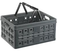 Sunware Square Folding Box with Handle, Anthracite Black, 32 L (Importación USA)