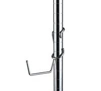 Sunway Tools Pole Hooks 5 Pack | Utility Hanger Chrome | Best Solution for Garage Shelving Storage Organization | Use with Metal or Wire Shelves and Racks | Heavy Duty, Easy Installation