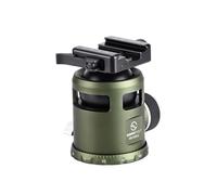 SUNWAYFOTO Cabezal de bola de trípode de 52 mm sin muesca con abrazadera adaptadora Pica a Arca Swiss SDC-50 para rifle, carga de 20 kg, OD verde, EB-52EG