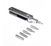 SUNWAYFOTO DW-02+ - Juego de herramientas plegable con llave Allen de acero inoxidable 2,5/3/4/5 mm, ranura en cruz y cabeza plana, Edc Multitool llavero destornillador