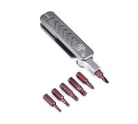SUNWAYFOTO DW-02 PRO Juego de herramientas plegables universales con llave hexagonal, acero inoxidable 2,5/3/4/5 mm, ranura en cruz y cabeza plana, Edc Multitool llavero destornillador