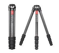 SUNWAYFOTO T2840CK - Trípode de viaje de fibra de carbono, compacto, portátil, profesional, cámara réflex digital, resistente al agua, carga de 40 libras