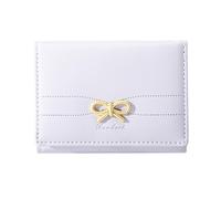 Sunwel Fashion - Carteras para niñas, bonito lazo coqueto, pequeña cartera estética para tarjetas de identidad, monedero para mujer, color púrpura, tiny, plegable