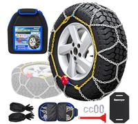 Sunweyer Cadena de nieve para coche SUV HKN 110-35s, montaje rápido | Cadenas de nieve 215/60 R17 215/55 R17 215/65 R16 - Cadena para coche SUV 2 piezas 15 19 pulgadas, bolsa EVA con guantes y