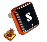 Sunweyer Mini Wireless CarPlay & Android Auto Adapter: actualización de Cable a inalámbrico, diseño Compacto de Menos de 1 Pulgada para Coches con Cable de fábrica (L Naranja )