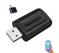 Sunweyer neuester Adaptador Inalámbrico CarPlay & Android Auto 2 IN 1 Dongle,Auto-Conexión,Puerto USB-A, unterstützt Online-Updates, Kabel zu Wireless Adapter