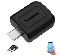 Sunweyer Wireless CarPlay & Android Auto Dongle 2 IN 1 Auto Connect Box, USB Type-C-Anschluss, unterstützt Online-Updates, Kabel zu Wireless Adapter (Type-C Port)
