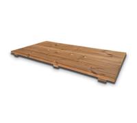 SUNWOOD Plataforma de ducha 100 x 60 cm de madera Thermo-Wood interior/exterior, con patas antideslizantes