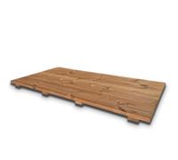 SUNWOOD Plataforma de ducha 120 x 60 cm de madera Thermo-Wood interior/exterior, con patas antideslizantes