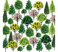 SUNXBUK 55 Piezas Árboles Modelos,Árboles Maqueta en Miniatura 3-7 cm,Ferrocarril Árboles Arquitectura,Maqueta Tren Arboles,Diorama Modelismo Maquetas de Bricolaje Paisaje de Ferrocarril Tren