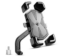 SUNXBUK Soporte Movil Moto Antivibración,Suporte Telemóvel Moto,Soporte de Teléfono para Espejo Retrovisor,Base Giratoria 360°,Ideal para GPS, Navegación, Viajes Y Uso Diario En Carretera