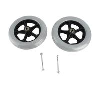 Sunxtzyl 2 ruedas de silla de ruedas de 8 pulgadas de ancho, accesorio de repuesto para silla de ruedas eléctrica con neumáticos de PU antideslizantes, ruedas de rodadura suave para sillas