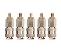 Sunxtzyl Adaptador de compresor de Aire para inflado de neumáticos, 5 uds., Conector rápido 3 en 1 Que Convierte la Bomba de Aire en Herramientas neumáticas con Conectores universales