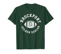 SUNY Brockport Golden Eagles Retro Distressed Football 80's Camiseta