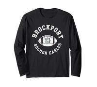 SUNY Brockport Golden Eagles Retro DistressedFootball 80's Manga Larga