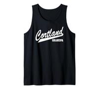 SUNY Cortland Grandpa Red Dragons Script Camiseta sin Mangas