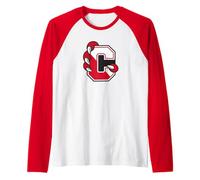 SUNY Cortland Red Dragons C Claw Logo Camiseta Manga Raglan
