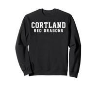 SUNY Cortland Red Dragons Classic Stacked Collegiate Text Sudadera