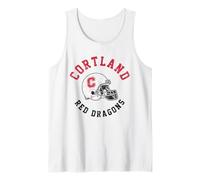 SUNY Cortland Red Dragons Vintage Football Helmet Camiseta sin Mangas