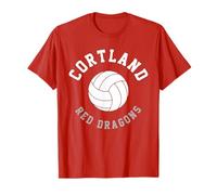 SUNY Cortland Red Dragons Volleyball Vintage 90's Camiseta
