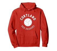 SUNY Cortland Red Dragons Volleyball Vintage 90's Sudadera con Capucha