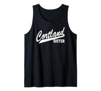 SUNY Cortland Sister Red Dragons Script Sibling Camiseta sin Mangas