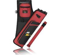 Sunya - Carcaj de Tiro con Arco para Flechas. Incluye Pestaña y Bolsillos de Liberación y Cinturón de Nailon