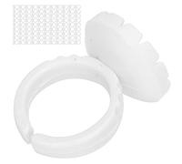 Sunydog 100 Vasos Desechables para Anillos de Pegamento para Extensión de Pestañas Mejorar la el Injerto en el Hogar o el Salón, Material PP Ecológico, 1,5 Cm Diámetro (Blanco 100 piezas