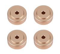 Sunydog 4pcs de 20 * 8 Mm Pies de Amplificador de Aleación de Aluminio, Almohadillas de los Pies de Amortiguadores para Amplificador, Duradero, Elevar la para el Sonido Estéreo, el Anillo (Oro)
