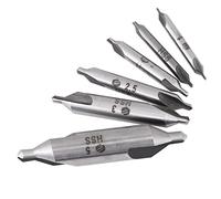 Sunydog 6pcs Grados HSS Center Drill Bits Bits Cutting Rápido de Rectificado de Doble Extremo