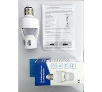 Sunydog Adaptador de Enchufe de Bombilla LED con Sensor Movimiento para Seguridad en el Hogar Inteligente, Escalera, Pasillo Garaje, Base Lámpara E27 con Ajustes Retardo Ajustables
