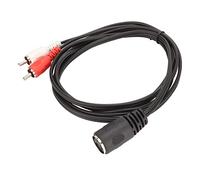 Sunydog Cable Adaptador DIN Hembra de 5 Pines a 2 Macho, Agarre Fuerte para Sistemas de DVD y Fono, Portátil, 4,9 Pies