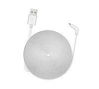 Sunydog Cable de carga de 6 m para Arlo Pro, Arlo Pro 2, Arlo GO, resistente a la intemperie, para interior y exterior, cable plano de aleación de aluminio, cable micro USB, cable de carga sin