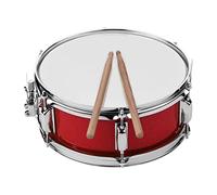 Sunydog Caja de 12 pulgadas con baquetas, correa para el hombro, instrumento de percusión con llave de tambor para estudiantes principiantes, caja de marcha, juego de caja portátil(Rojo)