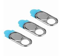 Sunydog Camera Protect Sticker, Cubierta de Cámara Web con Tapa de Lente de Metal 3pcs, para Tabletas de Teléfonos Inteligentes, Privacidad (Plata)