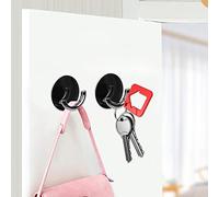 Sunydog Colgadora Adhesiva de Aleación Zinc Colgante Puerta de la Pared del Baño Organizador del Baño (Negro)