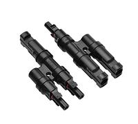 Sunydog Conectores Macho Hembra de Cable Solar Confiables con Buena Resistencia Al Impacto y Diseño de Alta Temperatura para Conexión Paralela entre Paneles Solares, 14AWG-10AWG (2 vías)