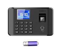 Sunydog Detección de presencia,Huella digital biométrica inteligente Máquina de detección de asistencia para check-in de empleados Pantalla LCD de 2,4 pulgadas Función de tarjeta de identificación