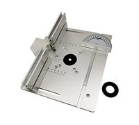 Sunydog Juego de 3 placas de fresado de aleación de aluminio para fresadora de madera para máquina de corte y grabado, herramienta auxiliar de grabado con inglete, sierra de mesa, bancos de