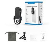 Sunydog Lente de Microscopio Portátil para Teléfono con Aumento de 40X/80X/120X e Iluminación CRI 92+ para Uso Educativo y Profesional, Tamaño Compacto 9,2x4,9x4,5 Cm