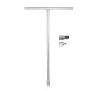 Sunydog Llave de Vaso con en T de Alta Resistencia, Llave de Largo Alcance de Acero Al Cromo Vanadio que Ahorra Esfuerzo con Accionamiento de 3/8 pulg. y Adaptadores de 1/4 pulg., 1/2