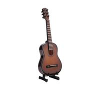Sunydog Mini Guitarra de Tilo, Modelo Vintage Pequeño, Adorno de 6 Cuerdas para Entusiastas la Música, Decoración del Hogar, Decoración Escritorio Oficina 15cm (Café)