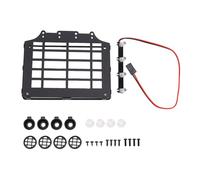 Sunydog Portaequipajes de Metal para Coche RC con Luces LED Integradas, Diseño Duradero para Aventuras Al Aire sobre Orugas MJX H12Y 1/12
