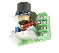 Sunydog Regulador de Voltaje del Motor, Controlador de Velocidad de CA 2000W 25A para Motor, Luz de CA, Control de Temperatura, Atenuadores de Potenciómetro de Anillo Múltiple, SCR,