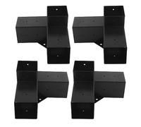 Sunydog Soporte de Cergola, Acero, Kit de Hardware de Soporte de Madera Elevado de Bricolaje, Soporte de Extensión de Esquina, para Carpintería Al Aire Libre, No Fácilmente Rota, (4pcs)