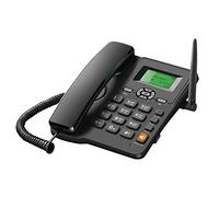 Sunydog Soporte para teléfono inalámbrico, teléfono GSM 850/900/1800/1900 MHz, tarjeta SIM dual 2 G, teléfono fijo de escritorio inalámbrico con antena, radio despertador, función de despertador para